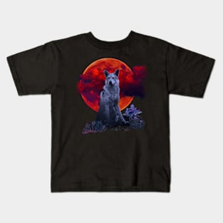 Oh Wolf Moon- Alt Version Kids T-Shirt